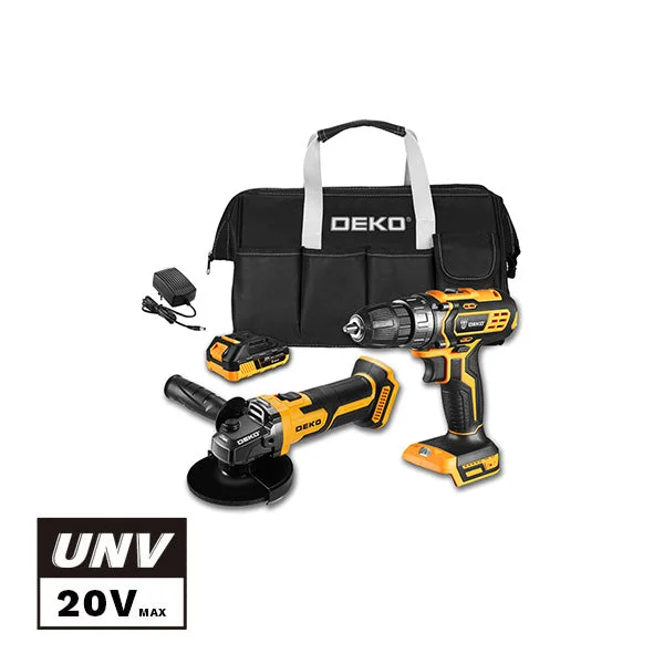 20V CORDLESS IMPACT DRILL + 115mm ANGLE GRINDER