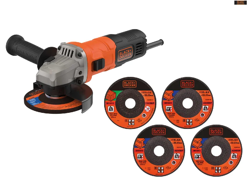 Black & Decker 240V BEG010A5 Heritage Angle Grinder (Corded)