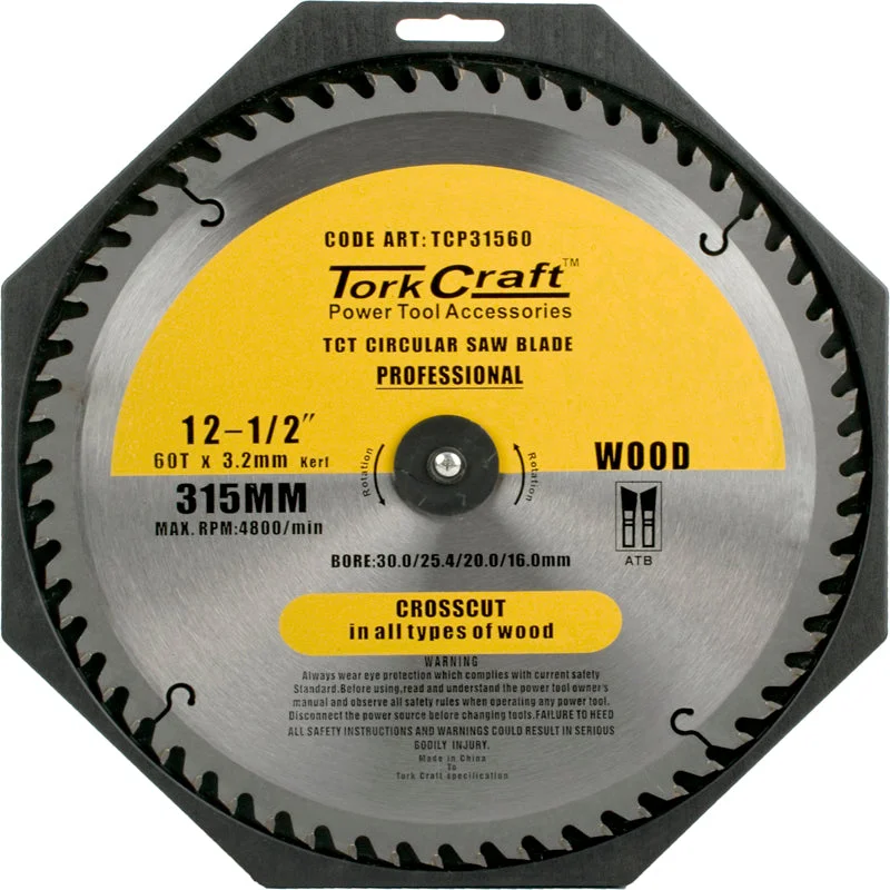 Tork Craft Blade Contractor 315 X 60T 30/1/20/16 Circular Saw Tct