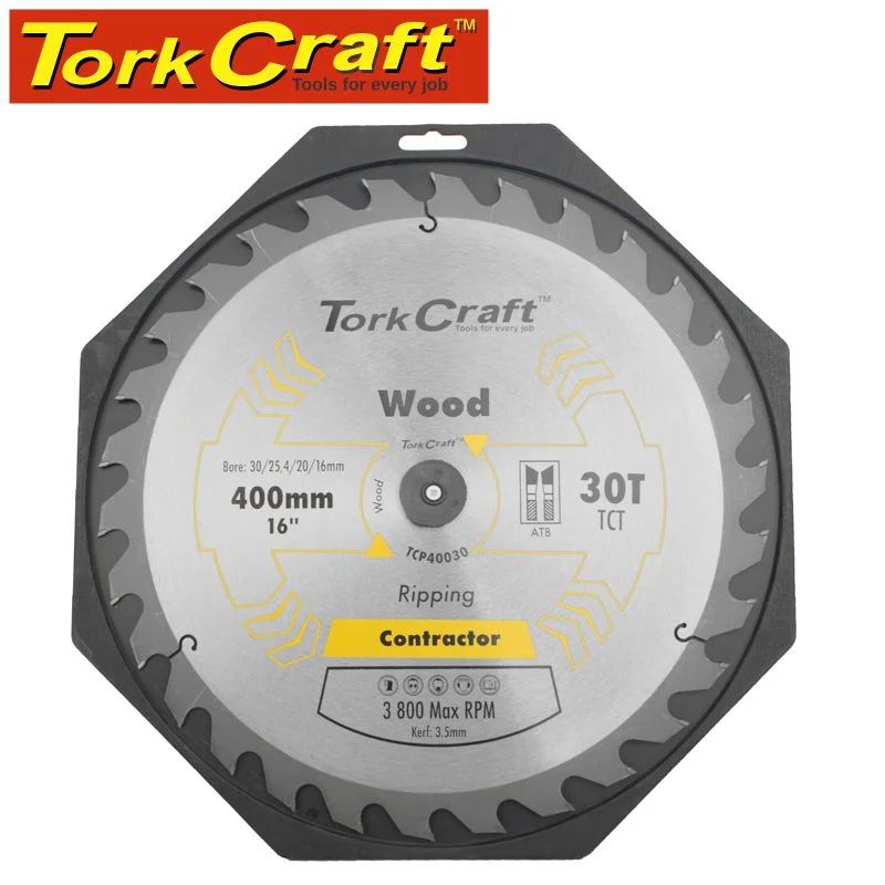 Tork Craft Blade Contractor 400 X 30T 30/1 Circular Saw Tct