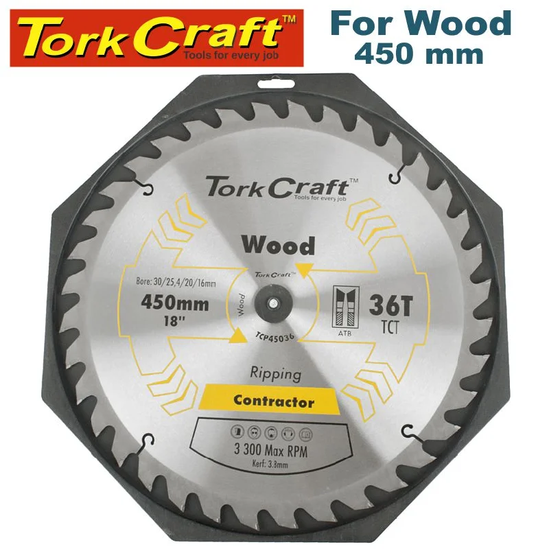 Tork Craft Blade Contractor 450 X 36T 30/1 Circular Saw Tct