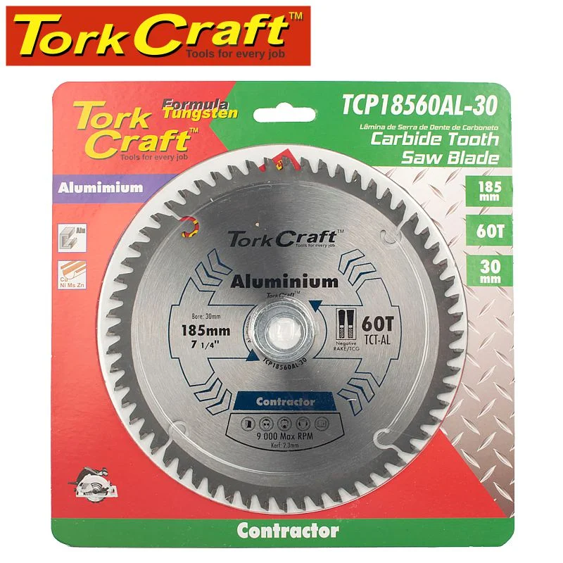 Tork Craft Blade Contractor Alum 185 X 60T 30  Circular Saw Tct