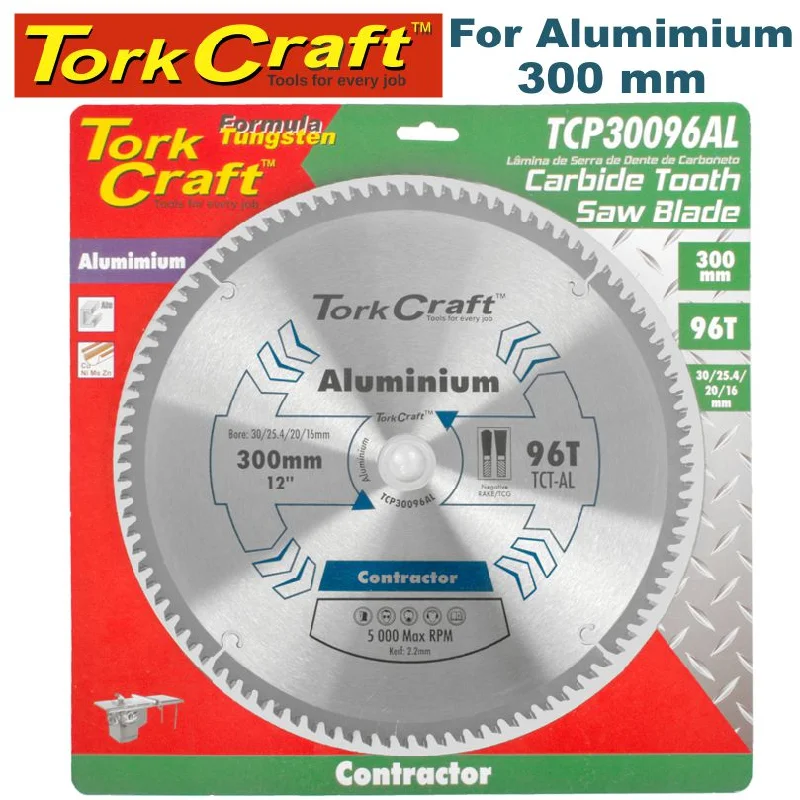 Tork Craft Blade Contractor Alum 300 X 96T 30/1/20/16 Circular Saw Tct