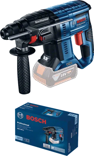 Bosch Cordless Rotary Hammer, 18.0V, Li-ion, Extra Battery Included, GBH180-LI Professional