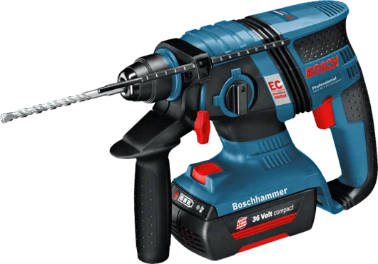 Bosch Cordless Rotary Hammer with SDS Plus, 36.0V, Brushless, Li-ion, Extra Battery Included GBH36V-EC Professional