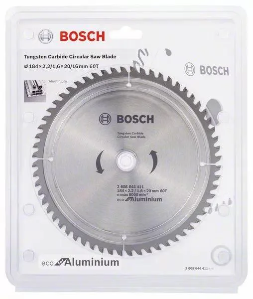 Bosch Circular Saw Blade Eco for Aluminium 184mm 60T 2608644411