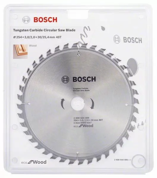 Bosch Circular Saw Blade Eco for wood 254mm 40T 2608644406