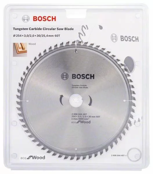 Bosch Circular Saw Blade Eco for wood 254mm 60T 2608644407