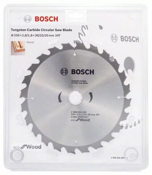 Bosch Circular Saw Blade Eco for wood 235mm 24T 2608644403