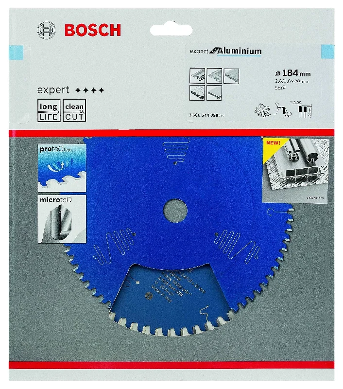 Bosch Expert Circular Saw Blade for Aluminium 184 x 20 x 2,6 mm, 56 2608644099