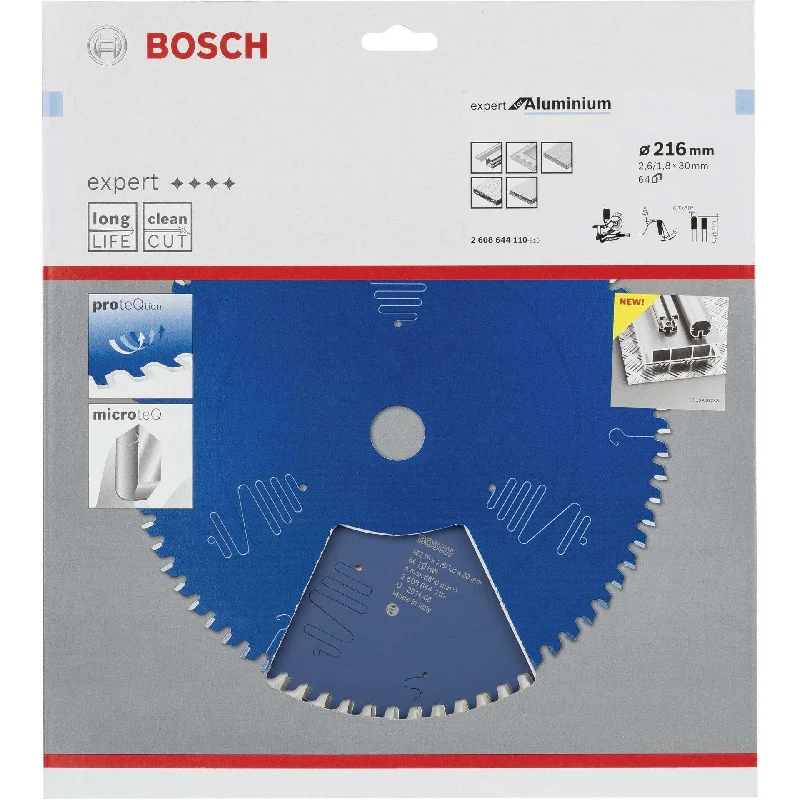 Bosch Expert Circular Saw Blade for Aluminium 216 x 30 x 2,6 mm, 64 2608644110