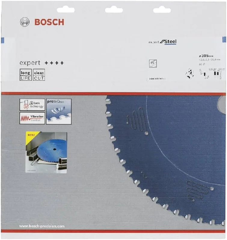 Bosch Expert Circular Saw Blade for Steel 305 x 25,4 x 2,6 mm, 80 2608643061