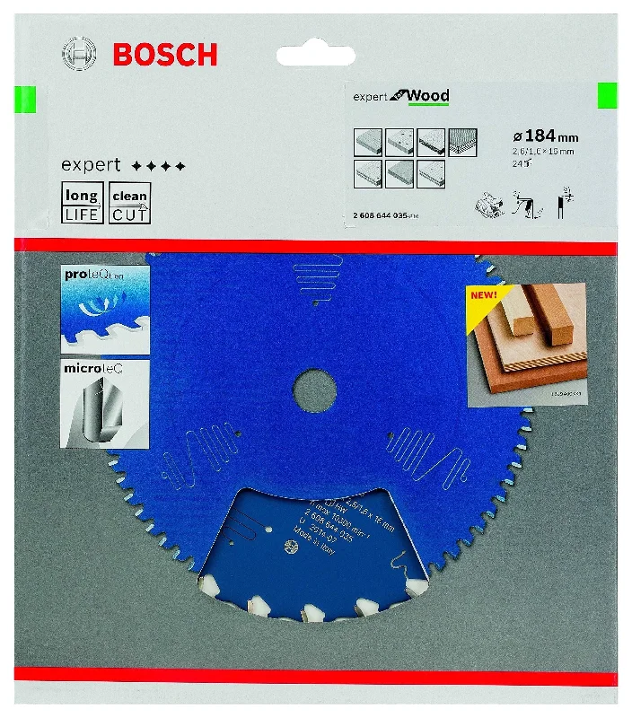 Bosch Expert Circular Saw Blade for Wood 184 x 16 x 2,6 mm, 24 2608644035