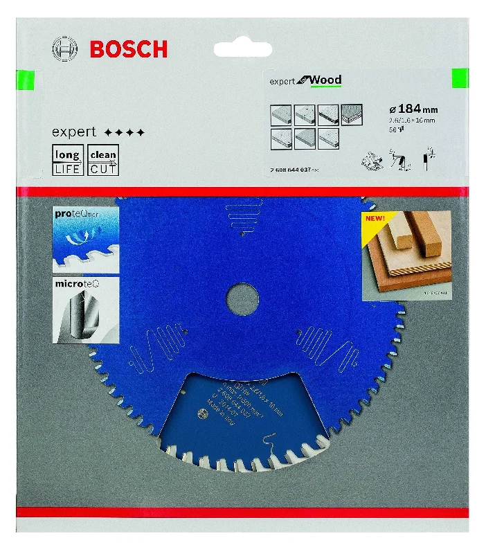 Bosch Expert Circular Saw Blade for Wood 184 x 16 x 2,6 mm, 56 2608644037