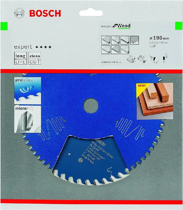 Bosch Expert Circular Saw Blade for Wood 190 x 20 x 2,6 mm, 48 2608644045