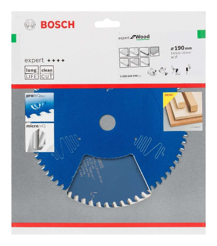 Bosch Expert Circular Saw Blade for Wood 190 x 20 x 2,6 mm, 56 2608644046