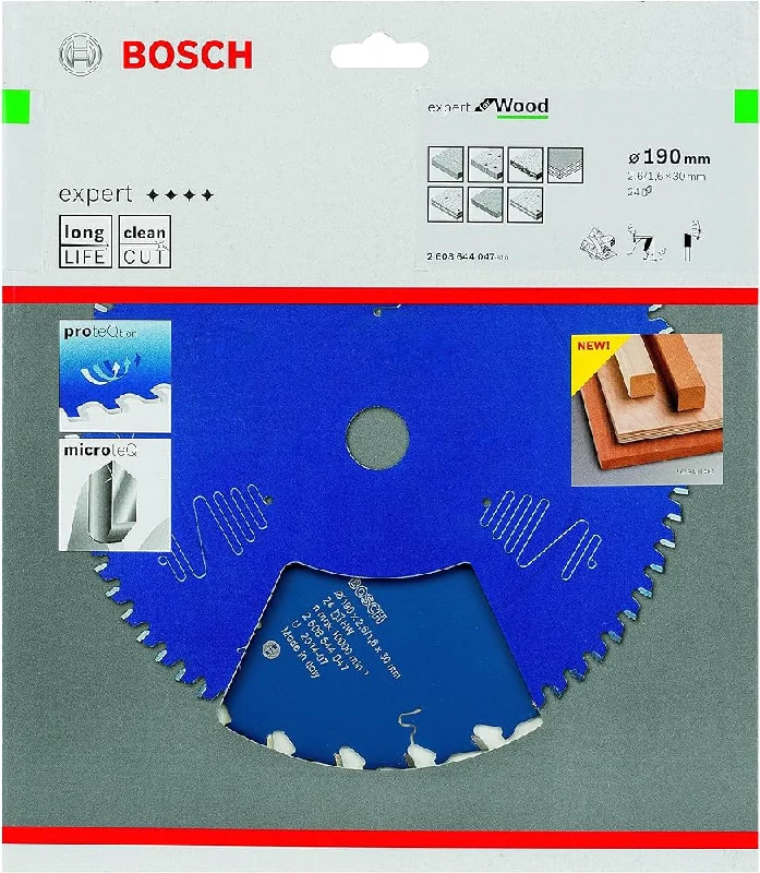 Bosch Expert Circular Saw Blade for Wood 190 x 30 x 2,6 mm, 24 2608644047