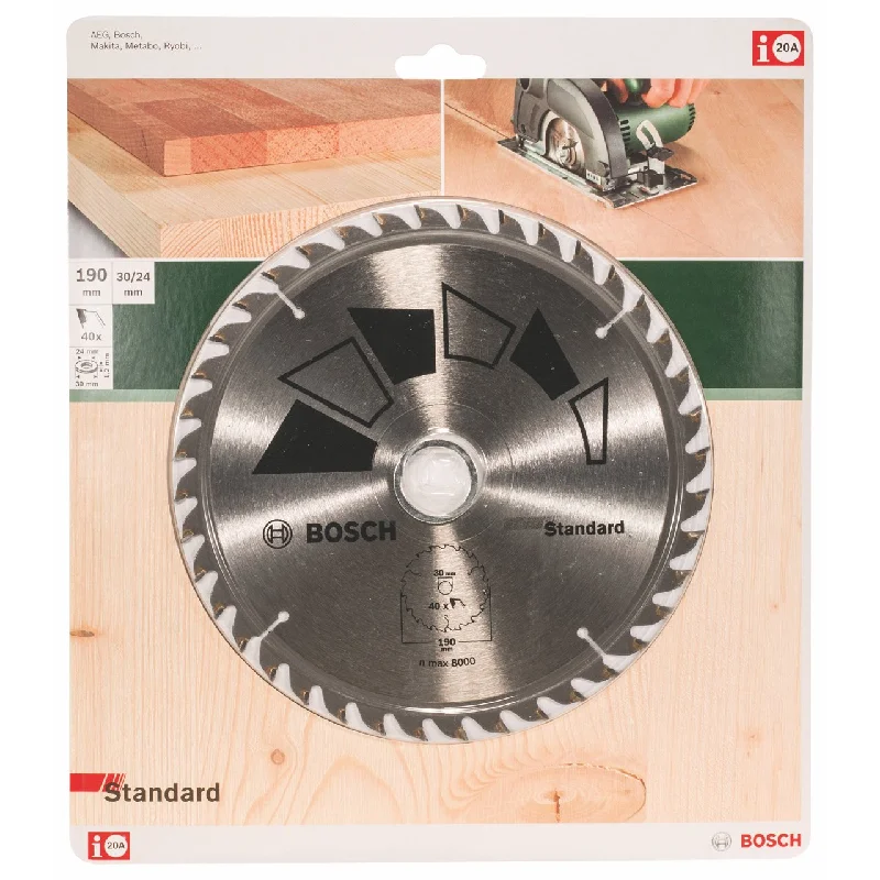 Bosch Standard Circular Saw Blade 190 x 30/24, 40 2609256821