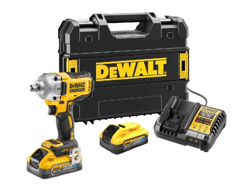 DeWalt DCF891H2T 18V XR 1/2'' Brushless Impact Wrench with 2 x 5.0Ah Batteries Charger & Heavy-duty Kitbox