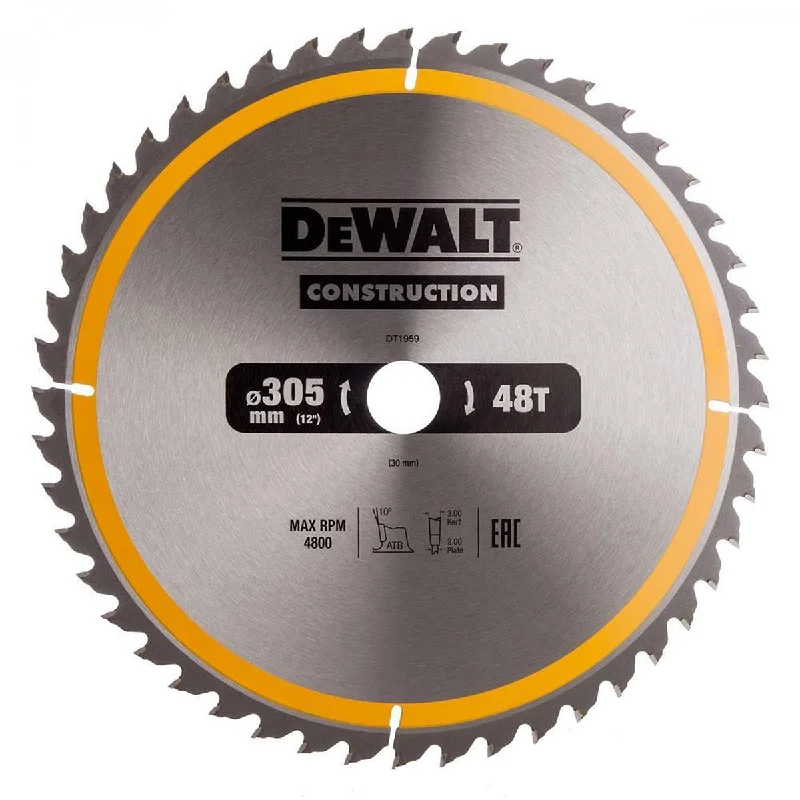 Dewalt DT1959-QZ 305mm Construction Circular Saw Blade 48T