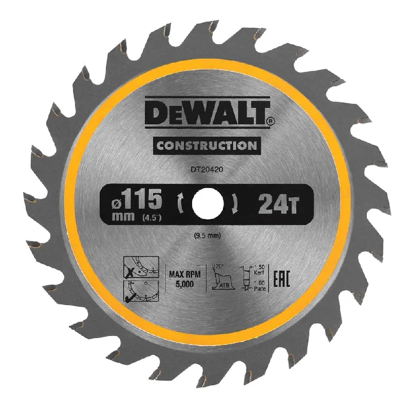 Dewalt 115mm 24T TCT Circular Saw Blade DT20420