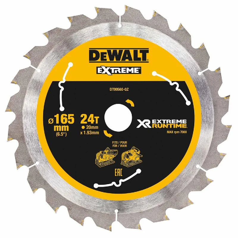 Dewalt DT99560-QZ 165mm Extreme Runtime Circular Saw Blade 24T