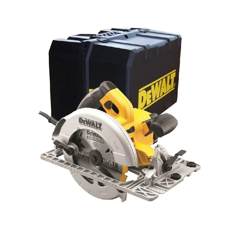 Dewalt DWE576KL 190mm Precision Circular Saw & Track Base 1600W/110V Complete Kit with Storage Box