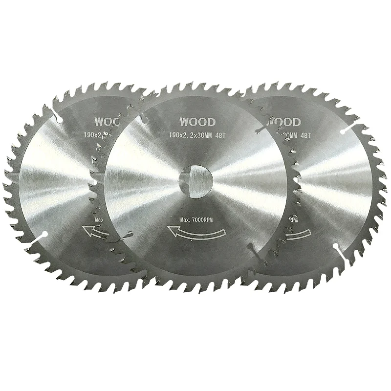 Excel 190mm 48T Circular Saw Blade Trade Quality Pack of 3