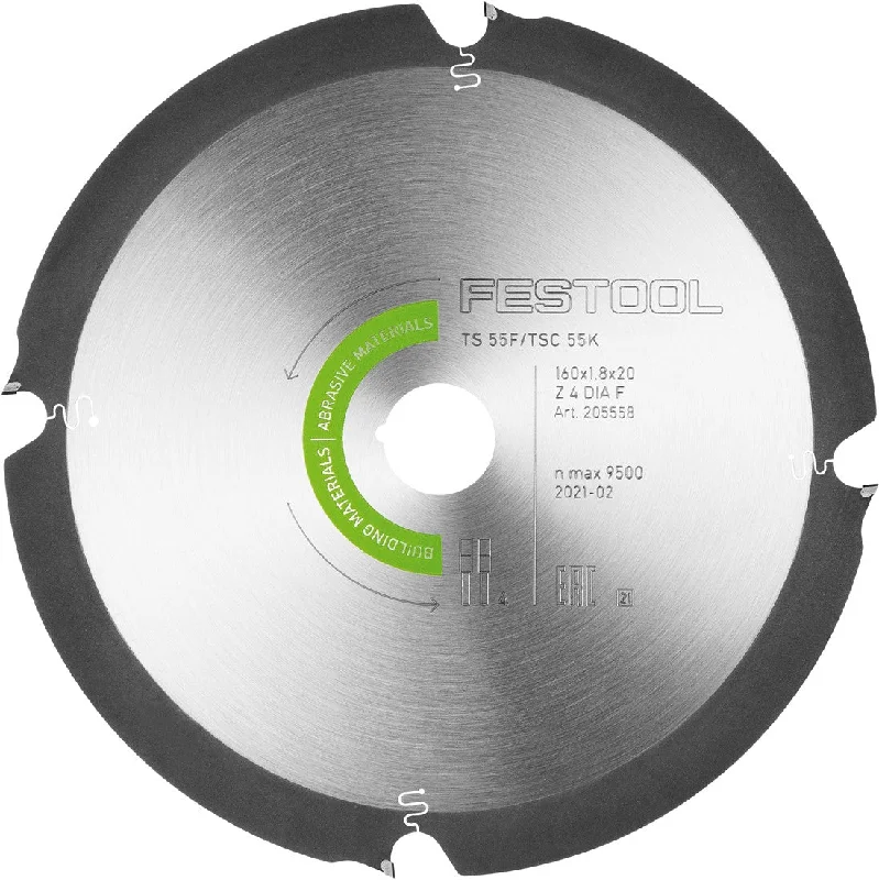 Festool Diamond circular saw blade ABRASIVE MATERIALS DIA 160x1,8x20 F4 205558