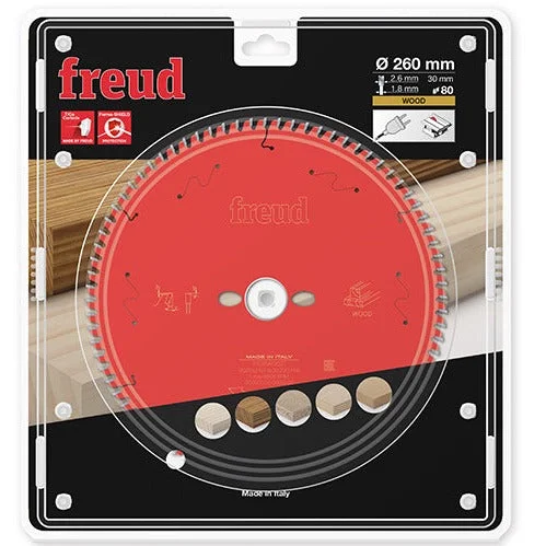 Freud Circular saw blade HM 260 x 2.6/1.8 x 30 mm, Z=80 FR26W002T