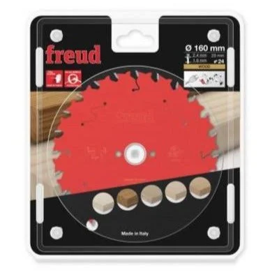 Freud TCT Circular Saw Blade 160MM X 2.4 X B20MM X 24T FR06W009H