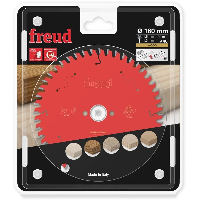 Freud TCT Circular Saw Blade 160MM X X 1.8MM X B20 MM X 48T FR06W005H