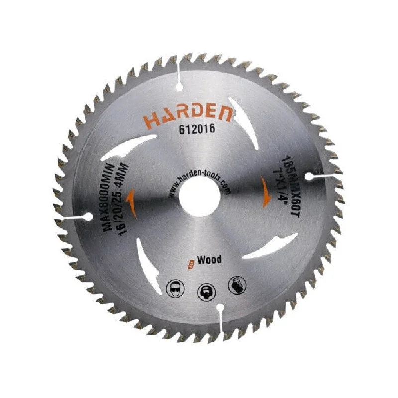 Harden 612016 185mm (7-1/4") 60T TCT Wood Circular Saw Blade