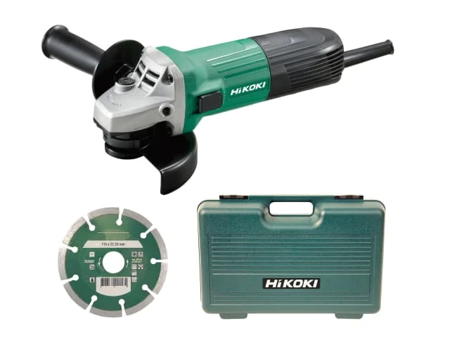 HiKOKI G12STX/J7 Angle Grinder 115mm Diamond Blade & Case 600W 240V