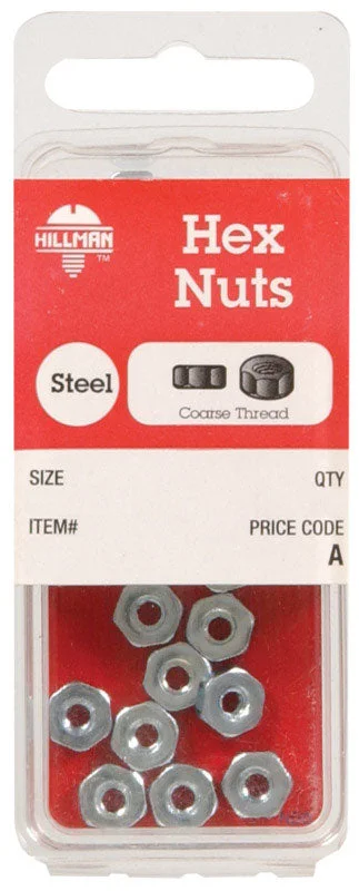 Hillman 10 in. Zinc-Plated Steel SAE Hex Nut 20 pk (Pack of 10)