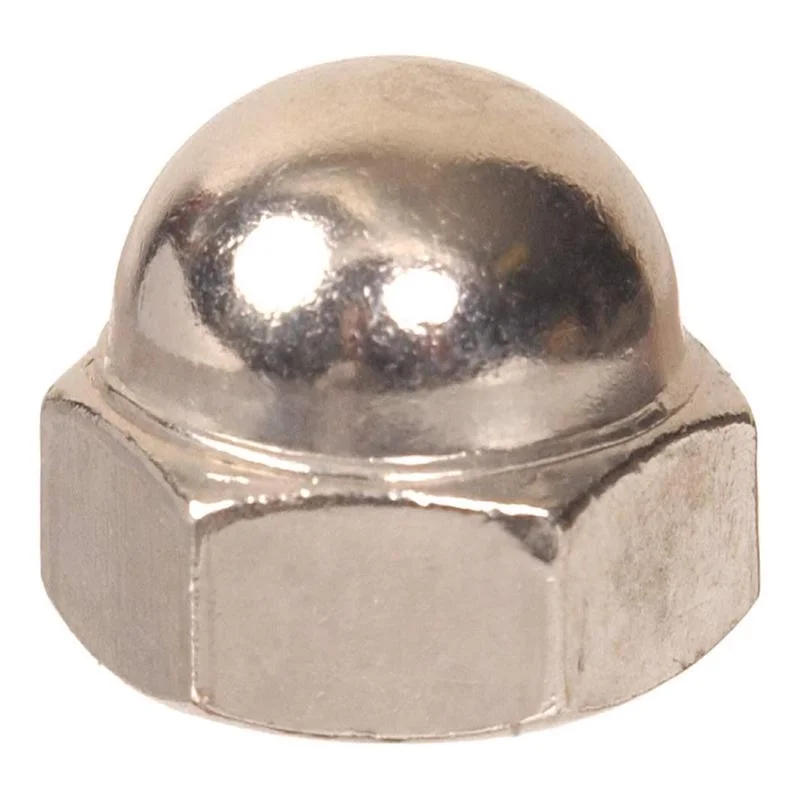 HILLMAN 10-24 in. Nickel Steel USS Acorn Nut 100 pk