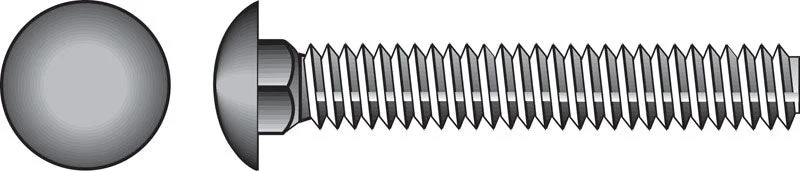 HILLMAN 1/4 in. X 2-1/4 in. L Zinc-Plated Steel Carriage Bolt 100 pk