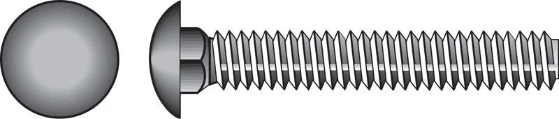 HILLMAN 3/16 in. X 2 in. L Zinc-Plated Steel Carriage Bolt 100 pk