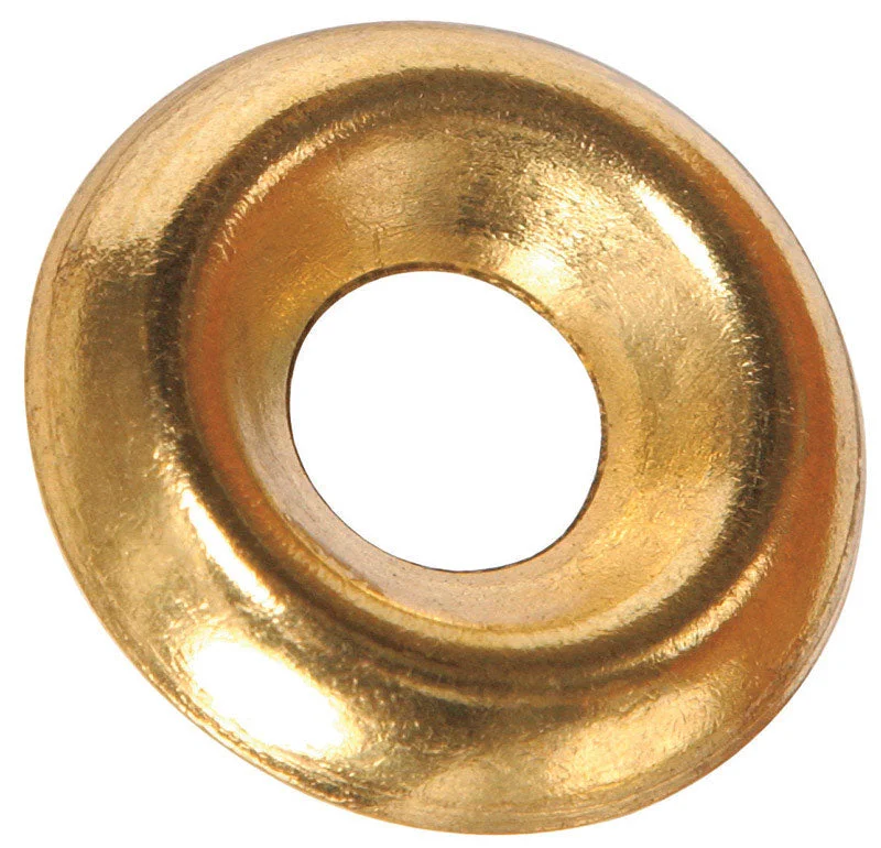 HILLMAN Brass-Plated Brass .190 in. Countersunk Finish Washer 100 pk