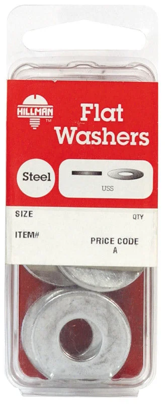 Hillman Zinc-Plated Steel 3/16 in. USS Flat Washer 30 pk (Pack of 10)