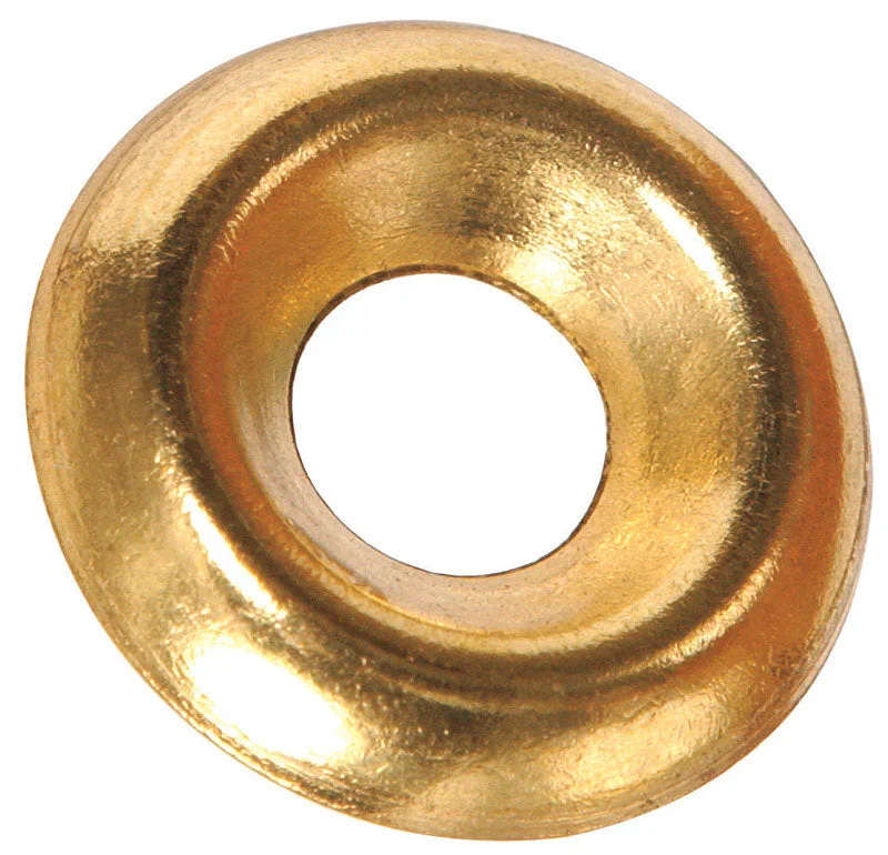 HILLMAN Brass-Plated Brass .164 in. Countersunk Finish Washer 100 pk