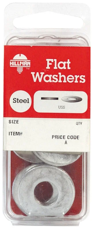 Hillman Zinc-Plated Steel 1/4 in. USS Flat Washer 20 pk (Pack of 10)