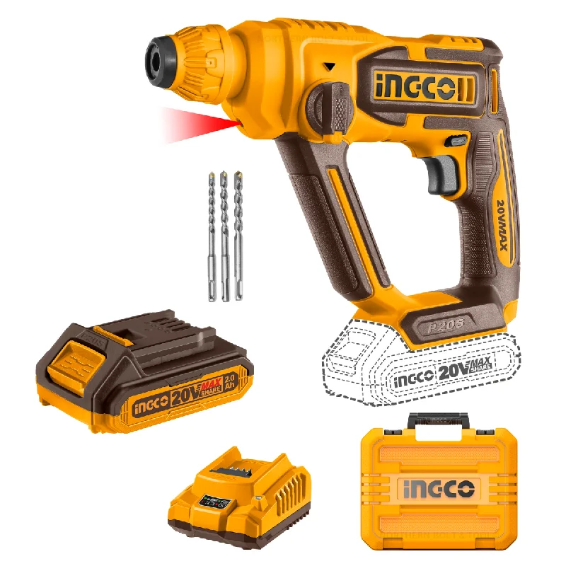 Ingco Cordless Rotary Hammer Drill 20V Kit