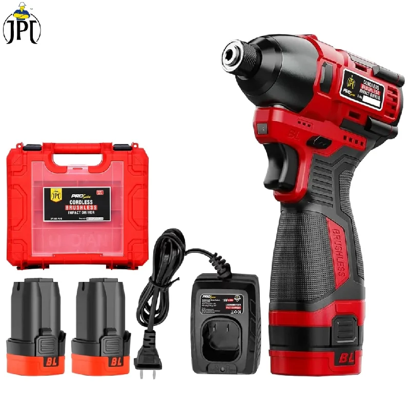 JPT 18V Pro Series Compact Impact Driver - 118ft-lbs Torque with Quick change 1/4" Hex Shaft, 3-Speed Variable, Lightweight & Durable