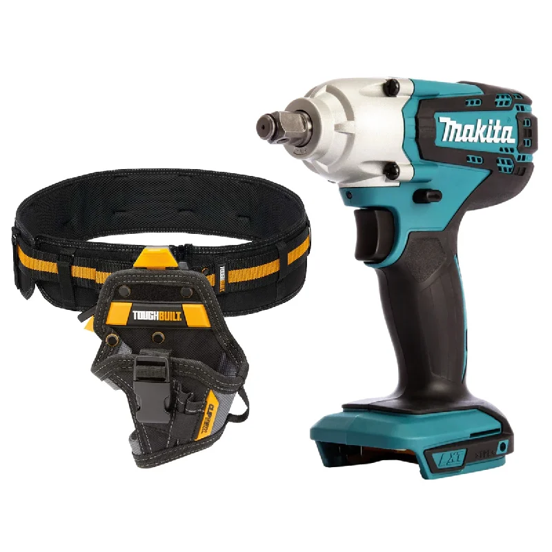 Makita DTW190Z 18V 1/2" Square Impact Wrench With Padded Belt & Drill Holster