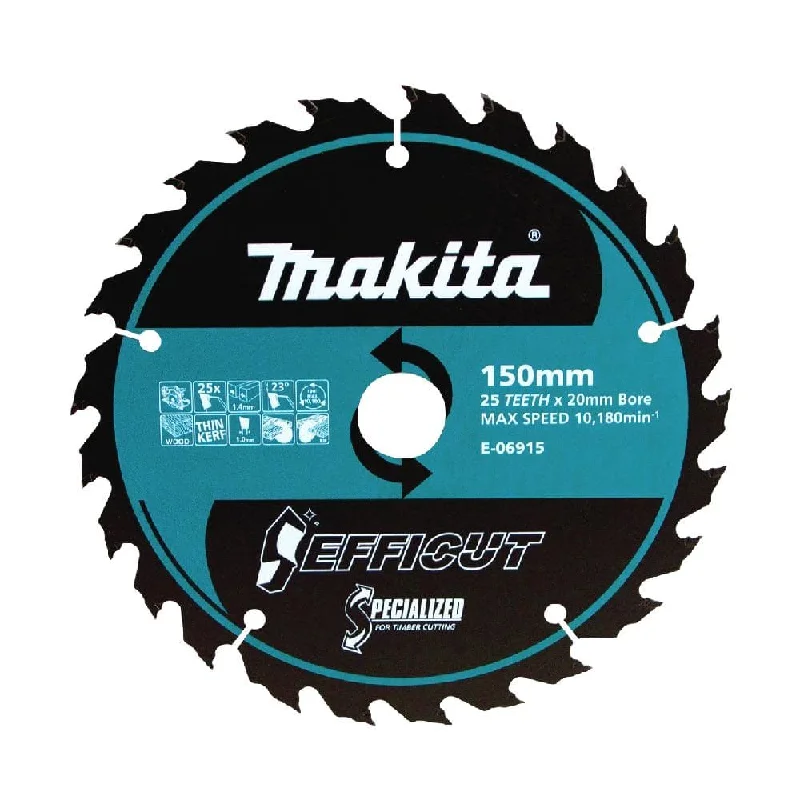 Makita E-06915 20mm x 150mm 25T EFFICUT TCT Circular Saw Blade