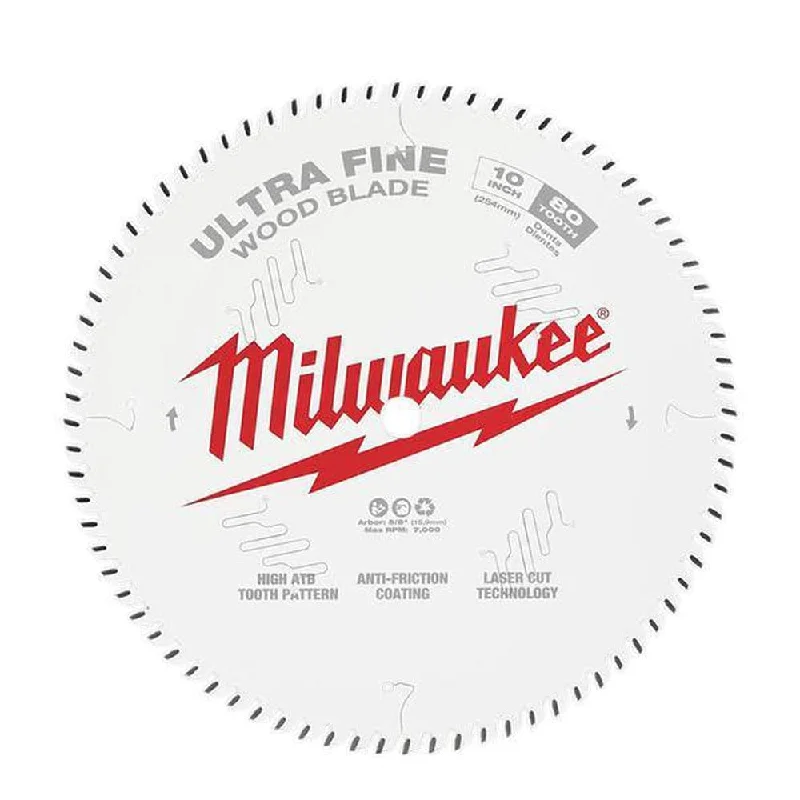 Milwaukee 48408032 254mm (10") 80T Ultra Fine Wood Circular Saw Blade