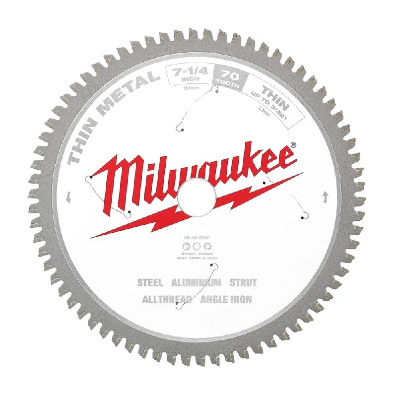 Milwaukee 48408240 184mm (7 1-4") 70T Thin Metal Circular Saw Blade