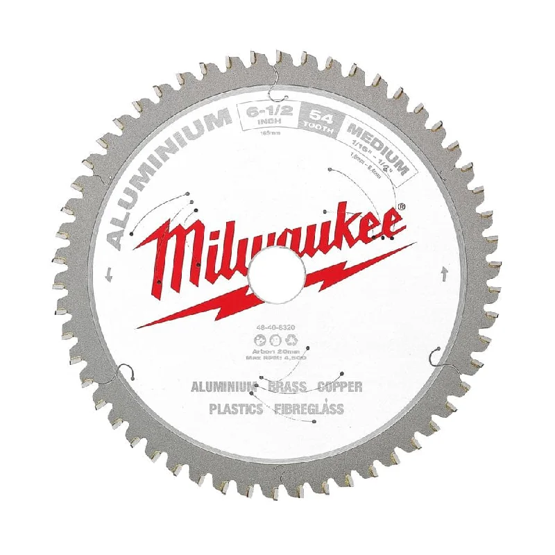 Milwaukee 48408320 165mm (6 1-2") 54T Aluminium Circular Saw Blade