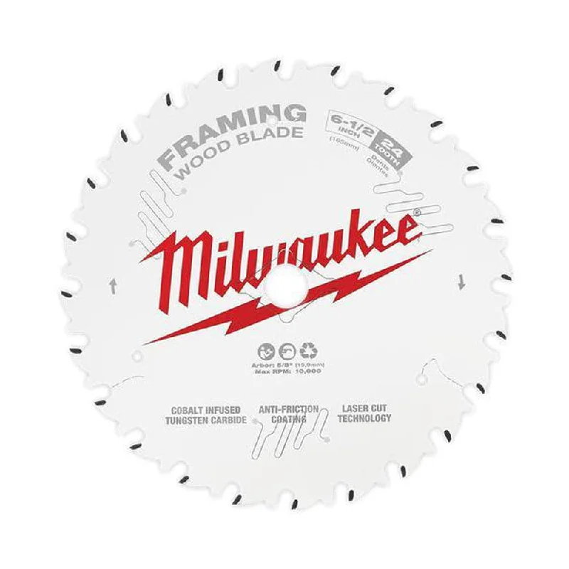 Milwaukee 48408620 165mm (6-1/2") 24T Framing Wood Circular Saw Blade